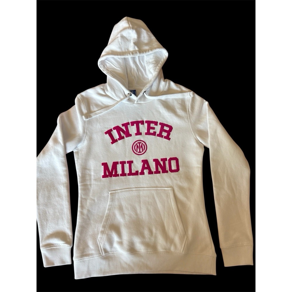 Inter Milan Official Licensed Womens Hoodie NWT White Slim Fit Small Hologram